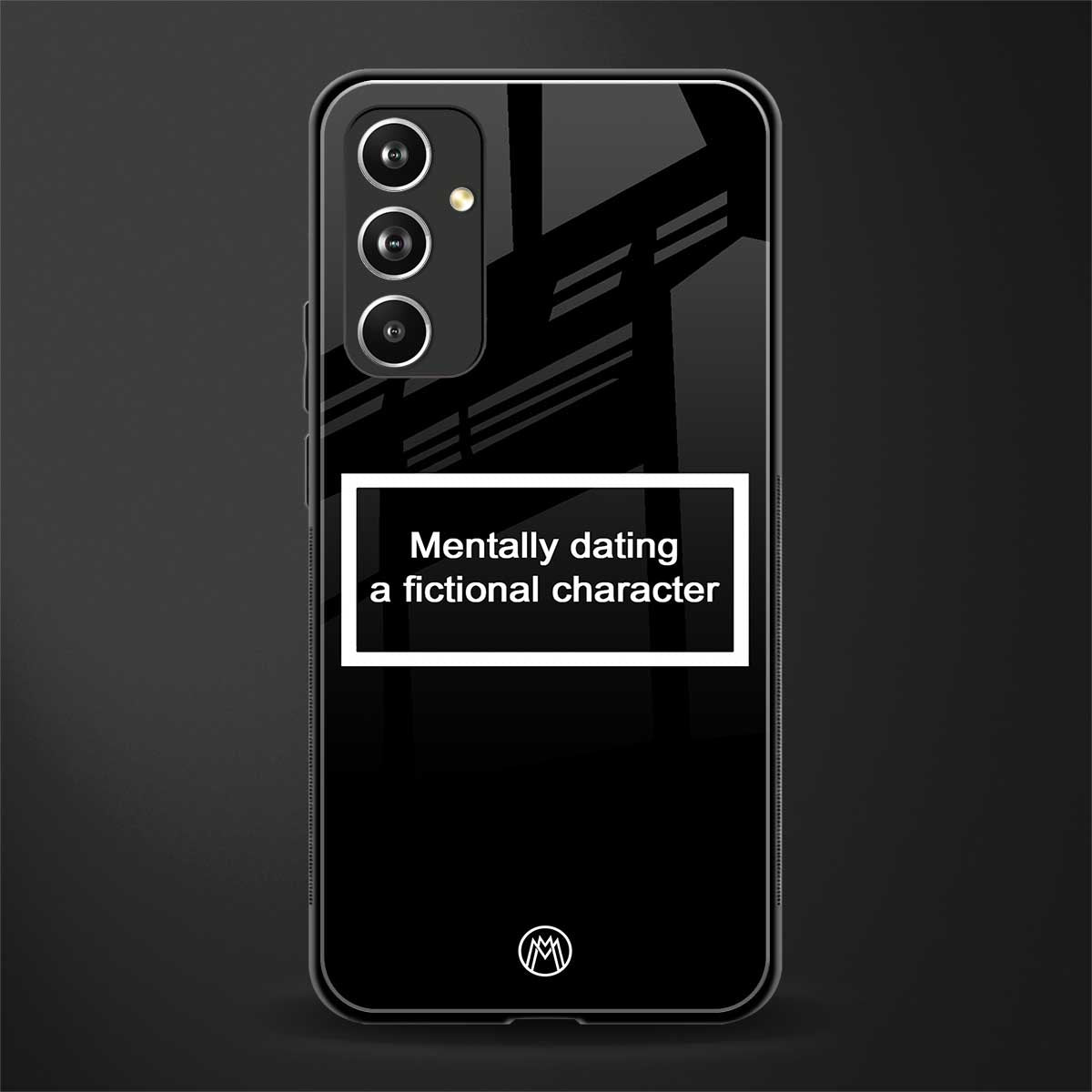dating a fictional character black back phone cover | glass case for samsung galaxy a54 5g