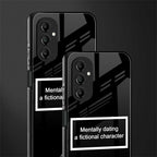 dating a fictional character black back phone cover | glass case for samsung galaxy a14 5g