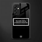 dating a fictional character black back phone cover | glass case for samsung galaxy a14 5g
