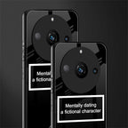 dating a fictional character black back phone cover | glass case for realme 11 pro 5g