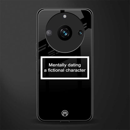 dating a fictional character black back phone cover | glass case for realme 11 pro 5g
