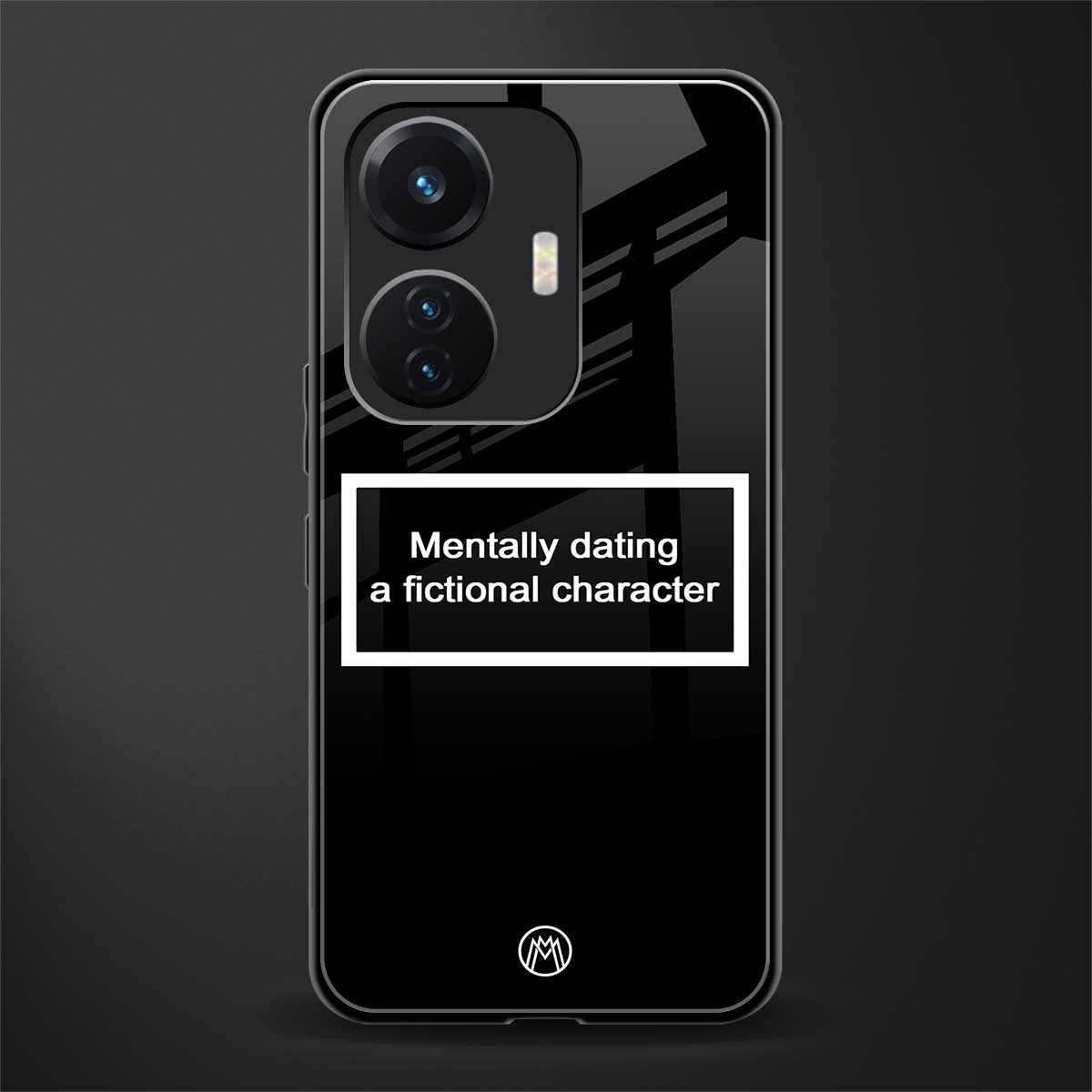 dating a fictional character black back phone cover | glass case for vivo t1 44w 4g