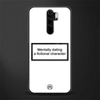 dating a fictional character white glass case for redmi note 8 pro image