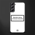 dating a fictional character white glass case for samsung galaxy s21 fe 5g image