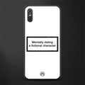 dating a fictional character white glass case for redmi 9a image