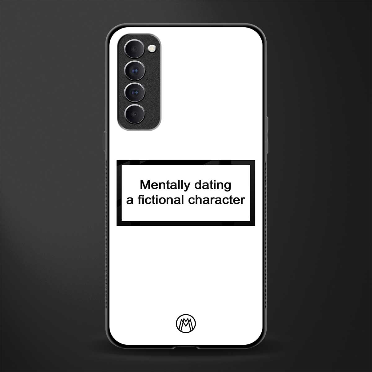 dating a fictional character white glass case for oppo reno 4 pro image