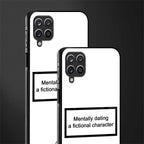dating a fictional character white glass case for samsung galaxy a12 image-2
