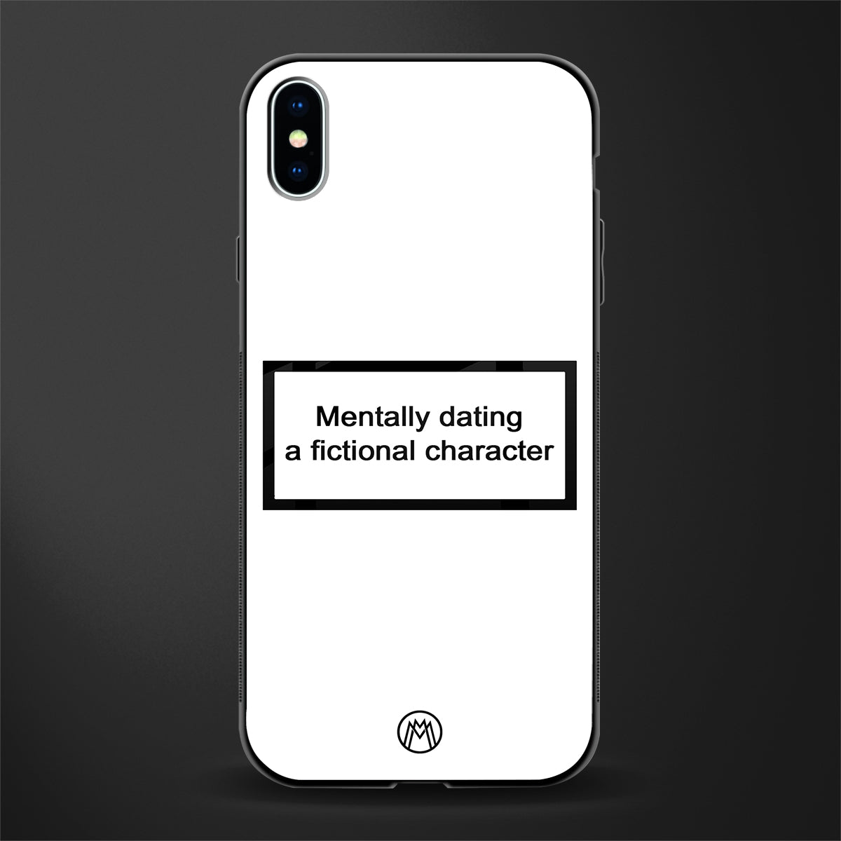 dating a fictional character white glass case for iphone xs max image