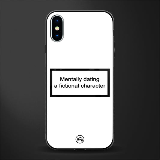 dating a fictional character white glass case for iphone x image