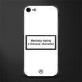 dating a fictional character white glass case for iphone 8 image
