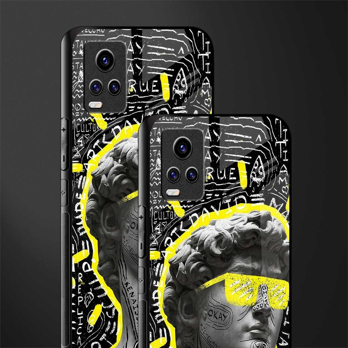 david of michelangelo back phone cover | glass case for vivo y73