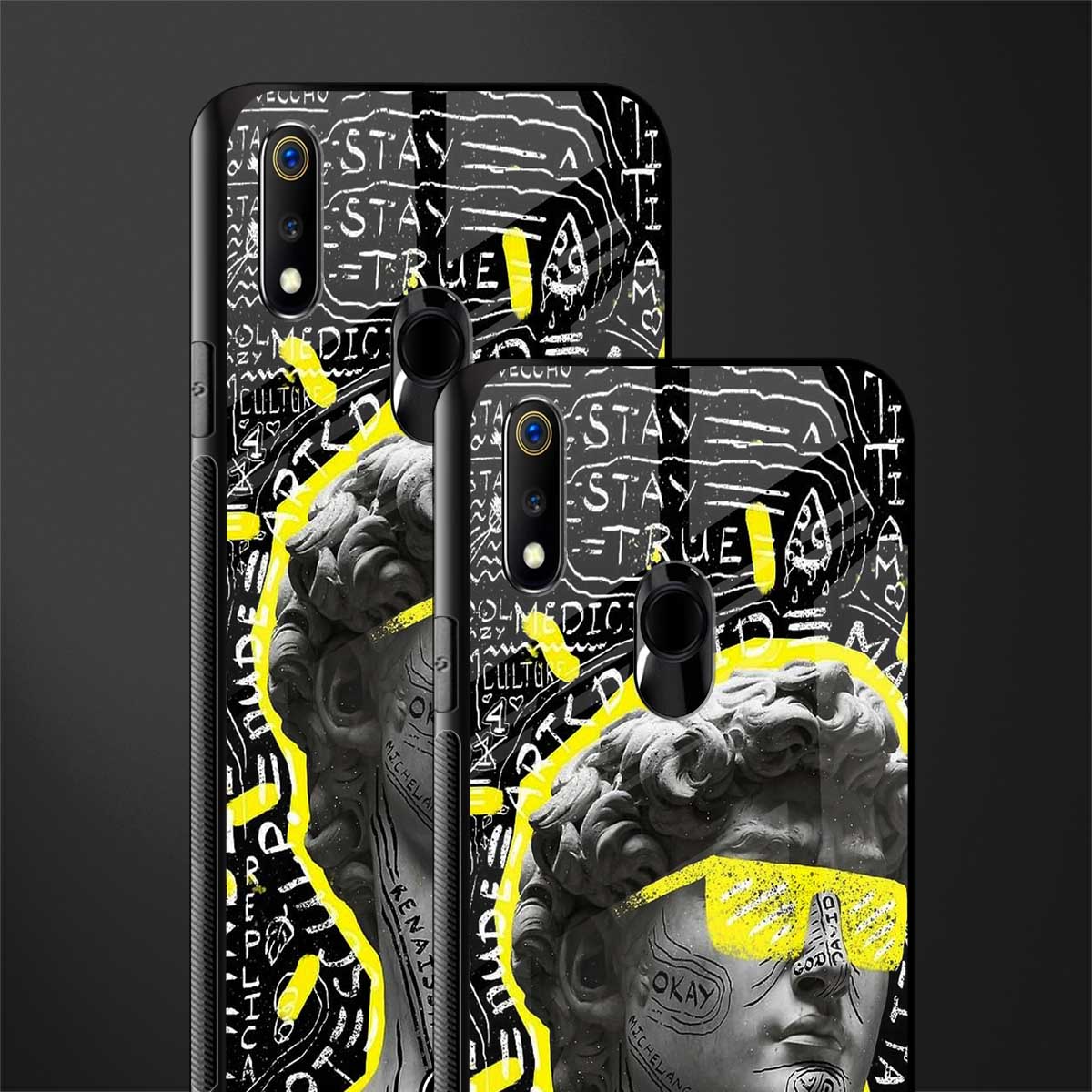 david of michelangelo glass case for realme 3 pro image-2