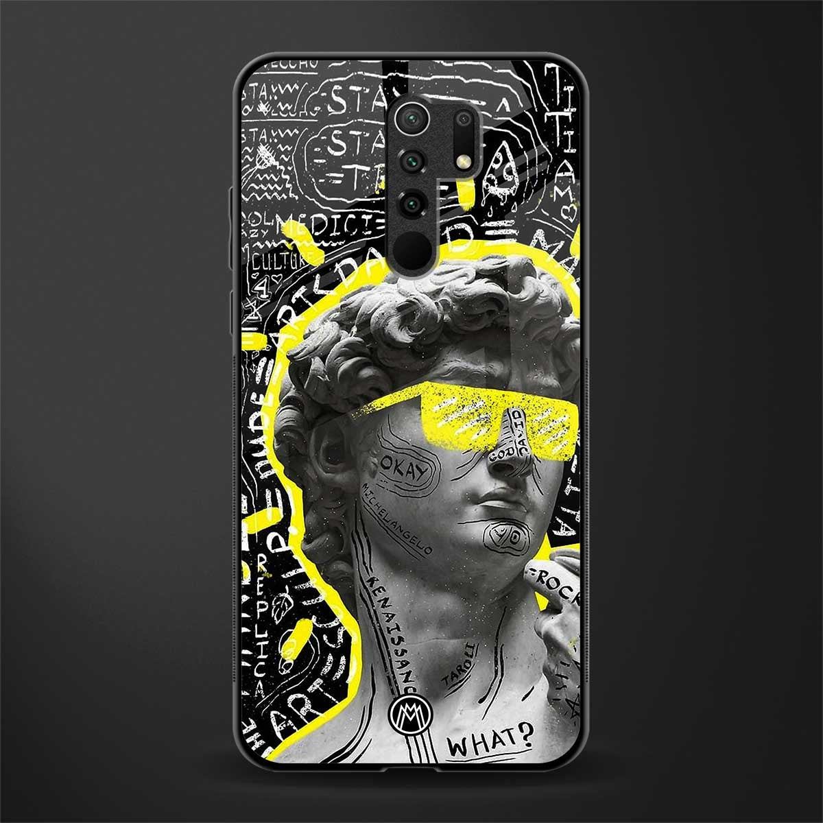 david of michelangelo glass case for redmi 9 prime image