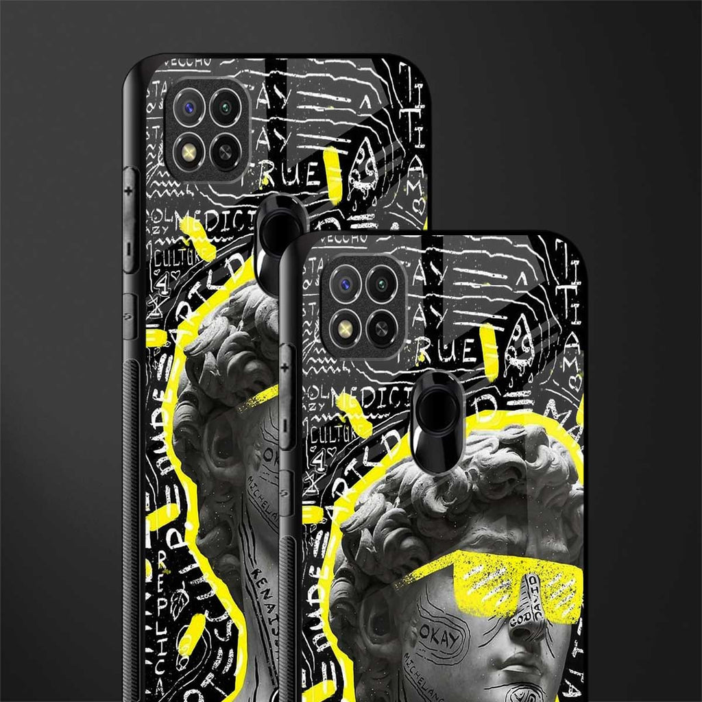 david of michelangelo glass case for redmi 9c image-2