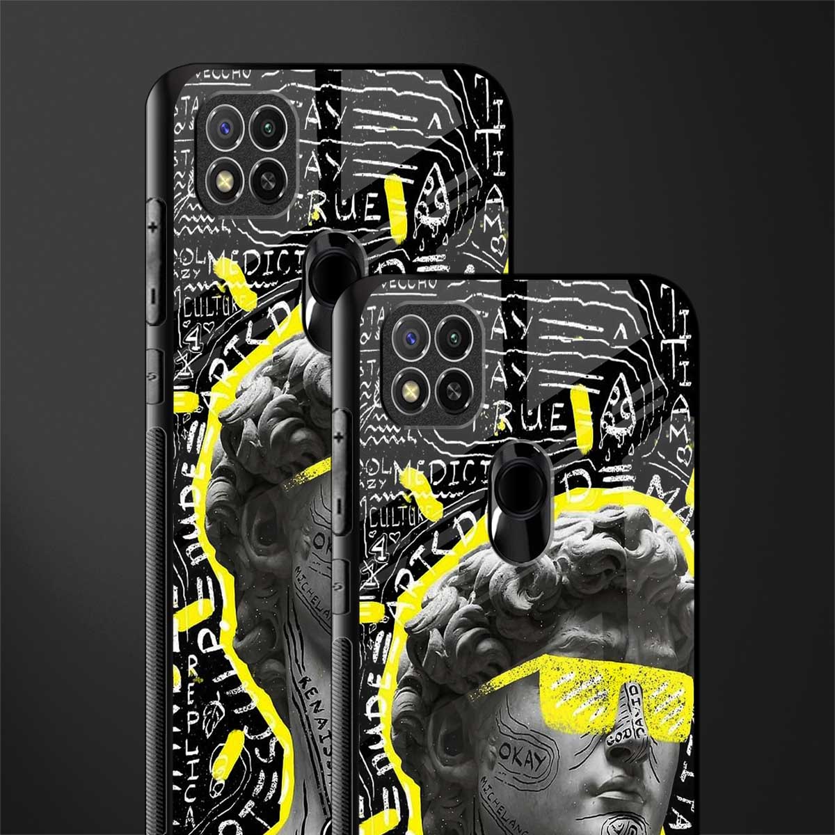 david of michelangelo glass case for redmi 9c image-2
