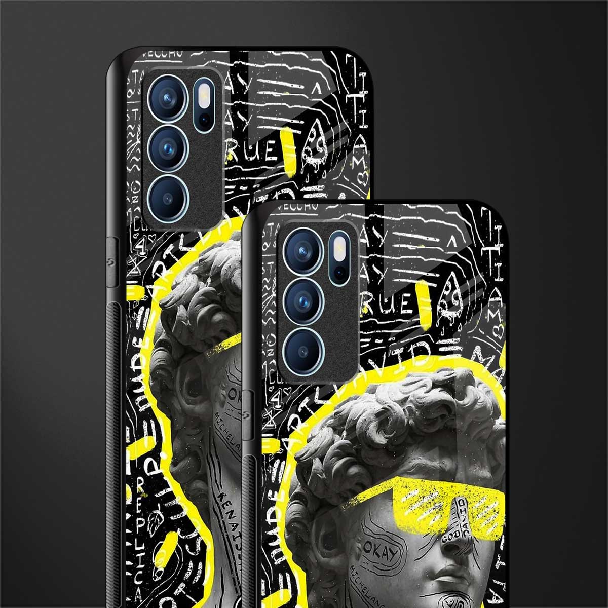 david of michelangelo glass case for oppo reno6 5g image-2