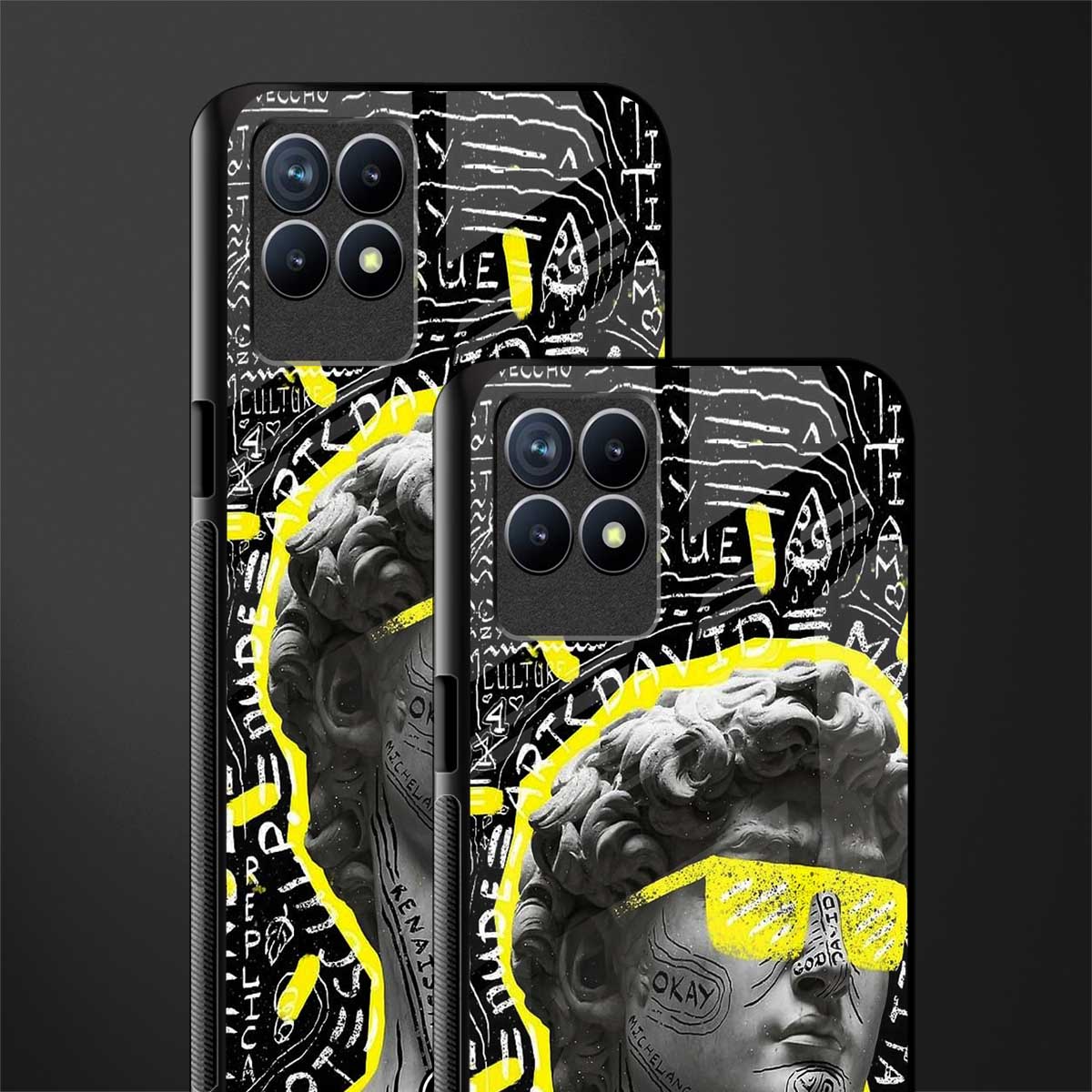 david of michelangelo glass case for realme 8i image-2
