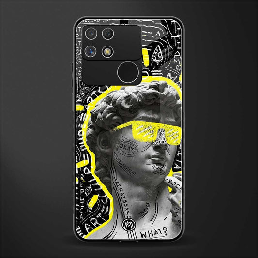david of michelangelo back phone cover | glass case for realme narzo 50a