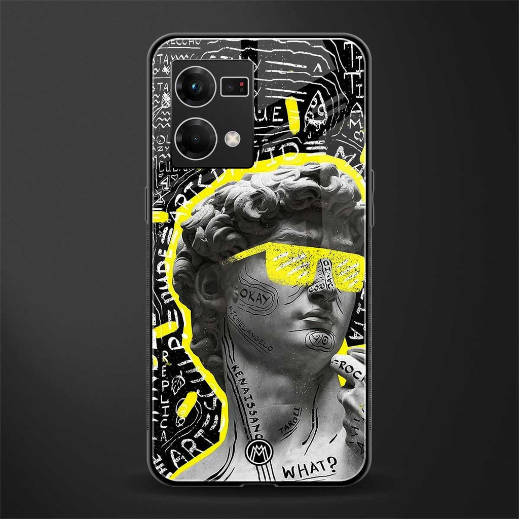 david of michelangelo back phone cover | glass case for oppo f21 pro 4g