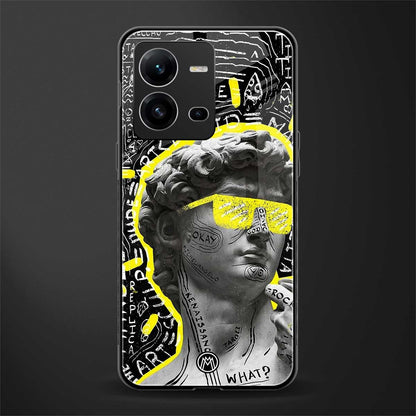 david of michelangelo back phone cover | glass case for vivo v25-5g