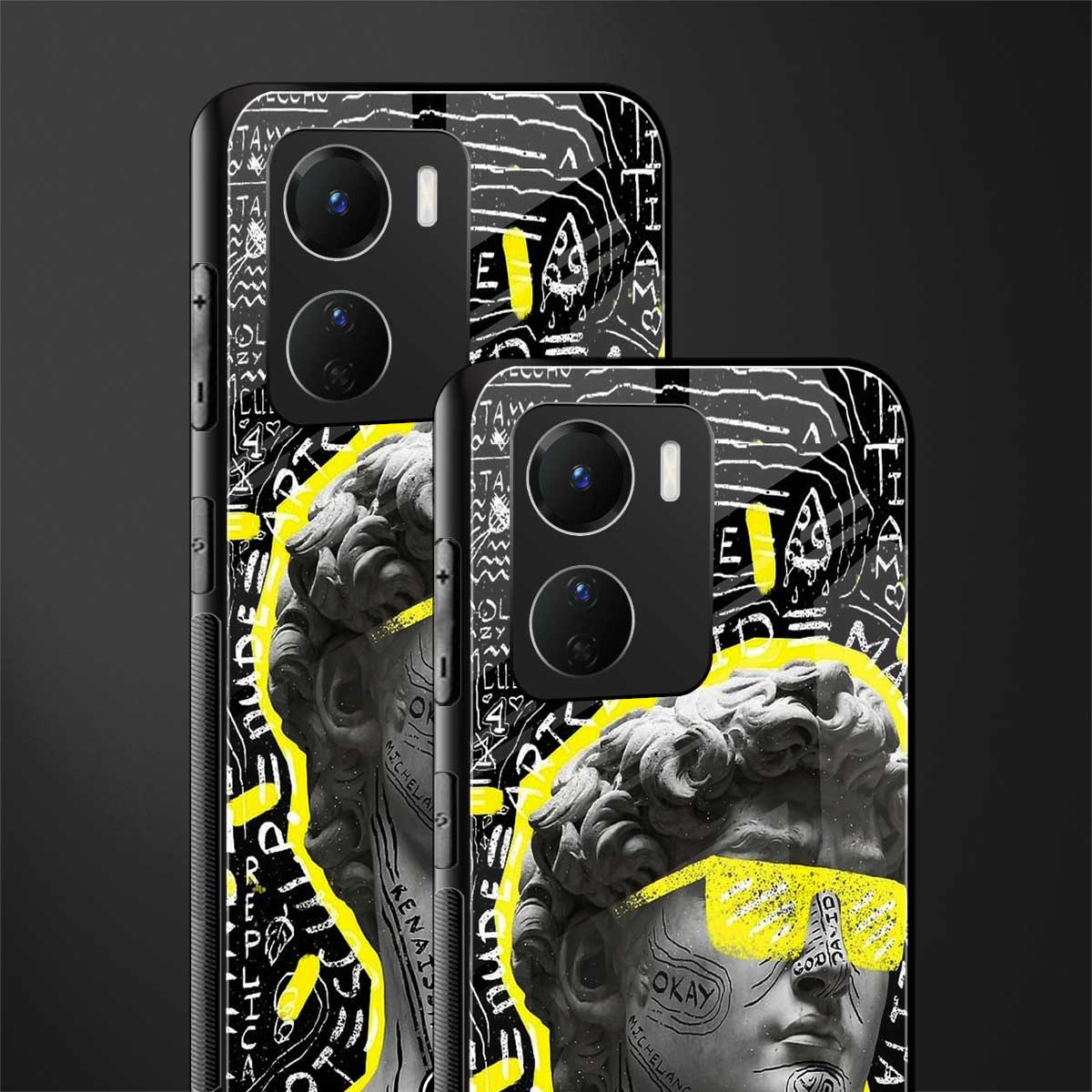 david of michelangelo back phone cover | glass case for vivo y16