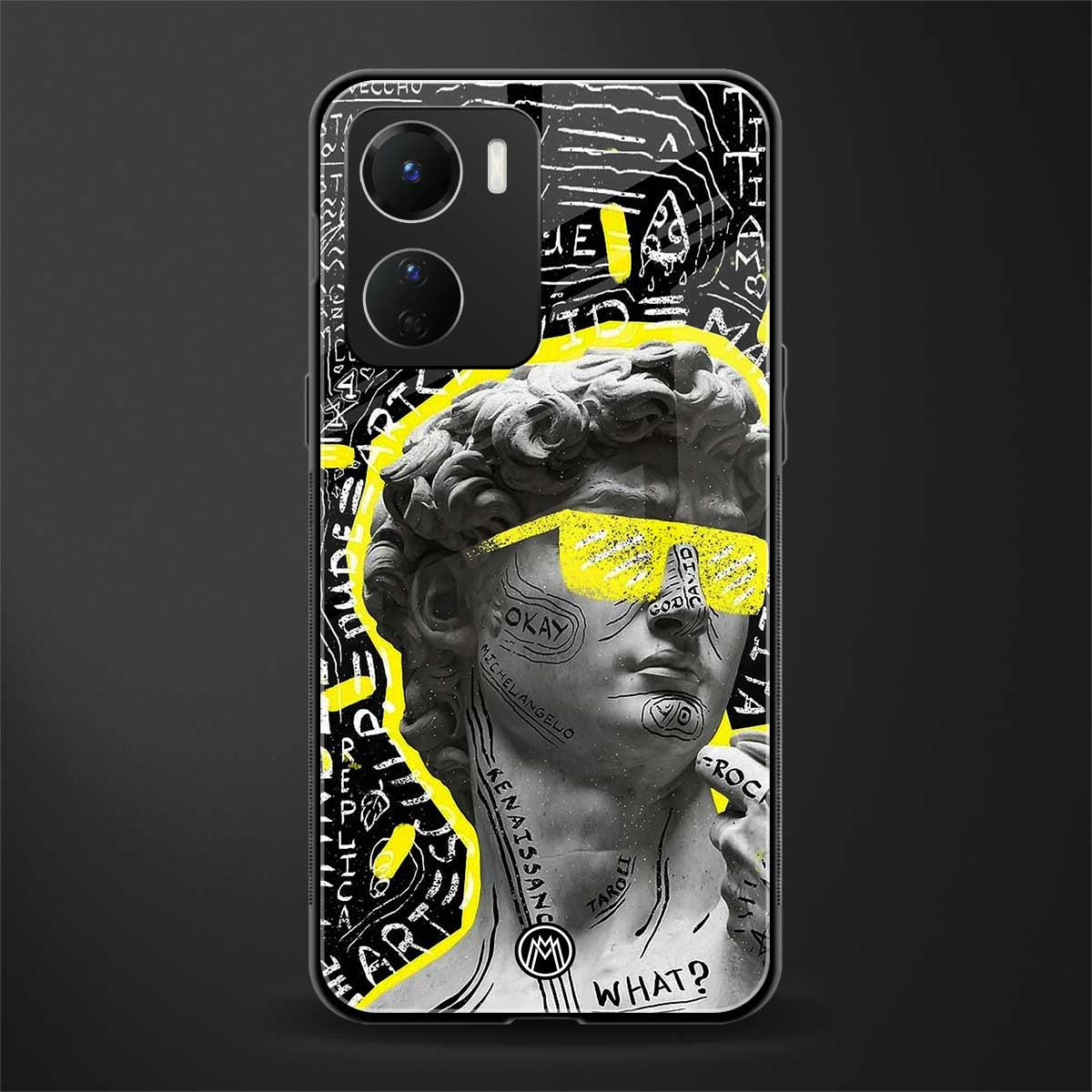 david of michelangelo back phone cover | glass case for vivo y16