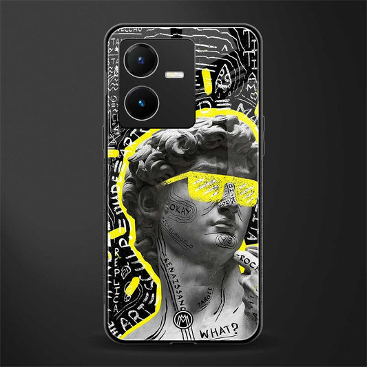david of michelangelo back phone cover | glass case for vivo y22