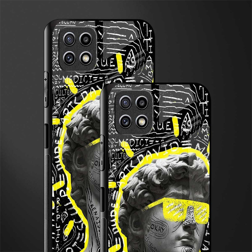 david of michelangelo back phone cover | glass case for samsung galaxy f42