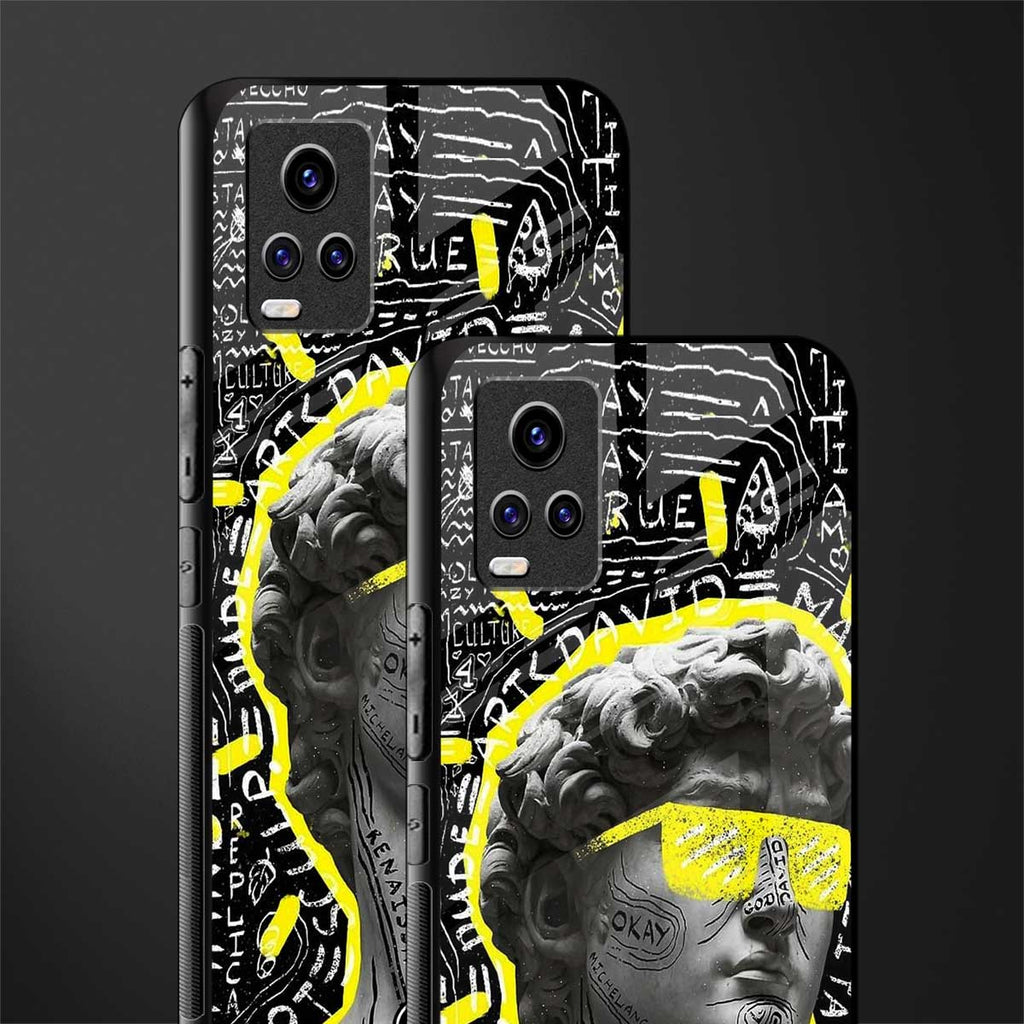 david of michelangelo back phone cover | glass case for vivo v21e 4g