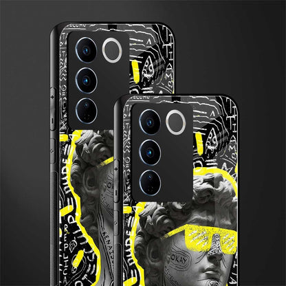 david of michelangelo back phone cover | glass case for vivo v27 pro 5g