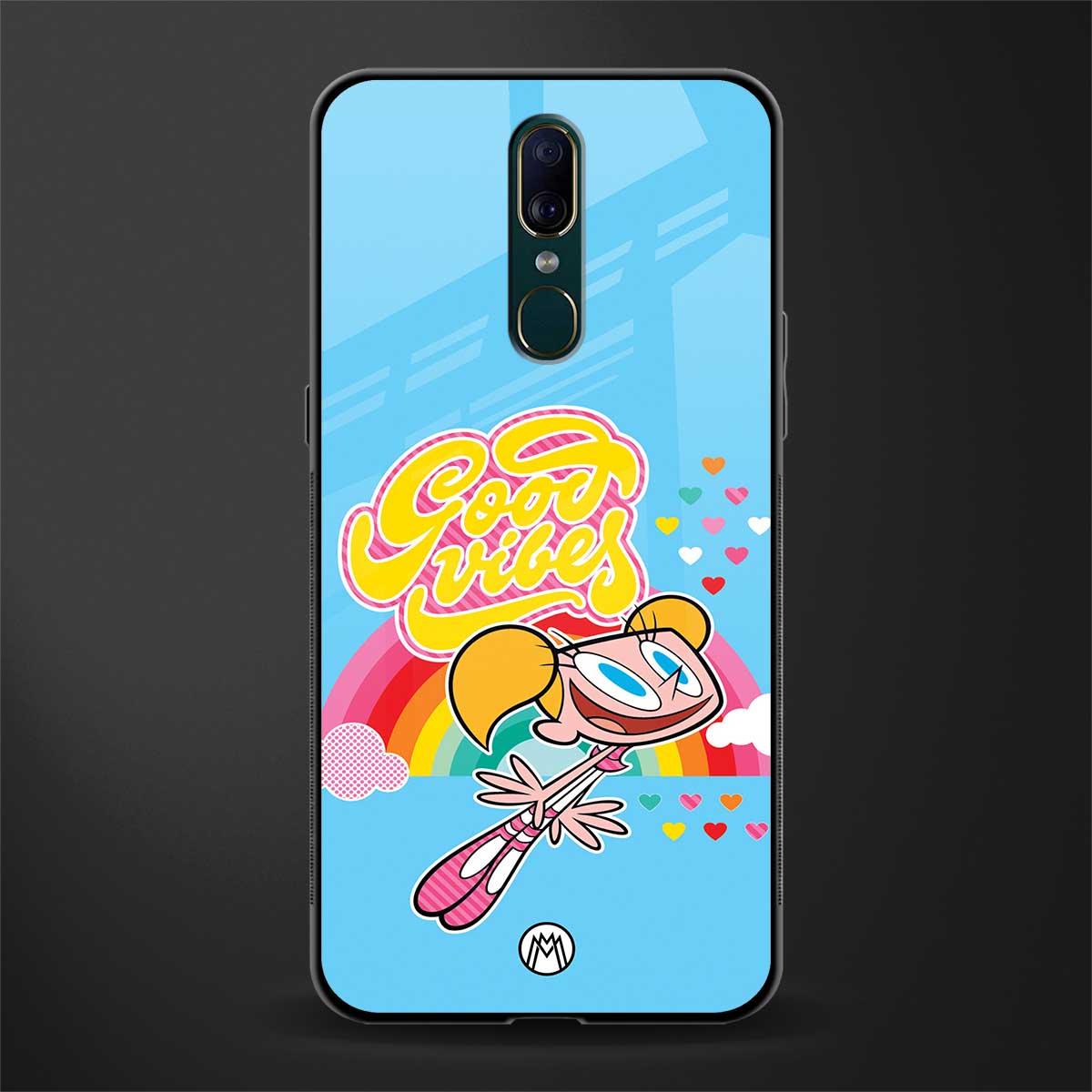 deedee good vibes glass case for oppo a9 image
