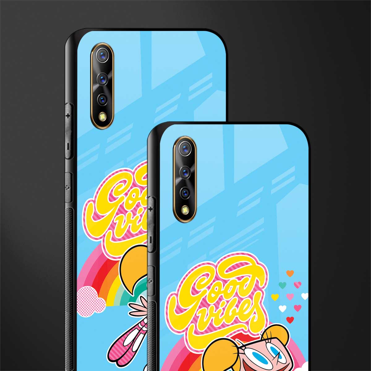 deedee good vibes glass case for vivo s1 image-2