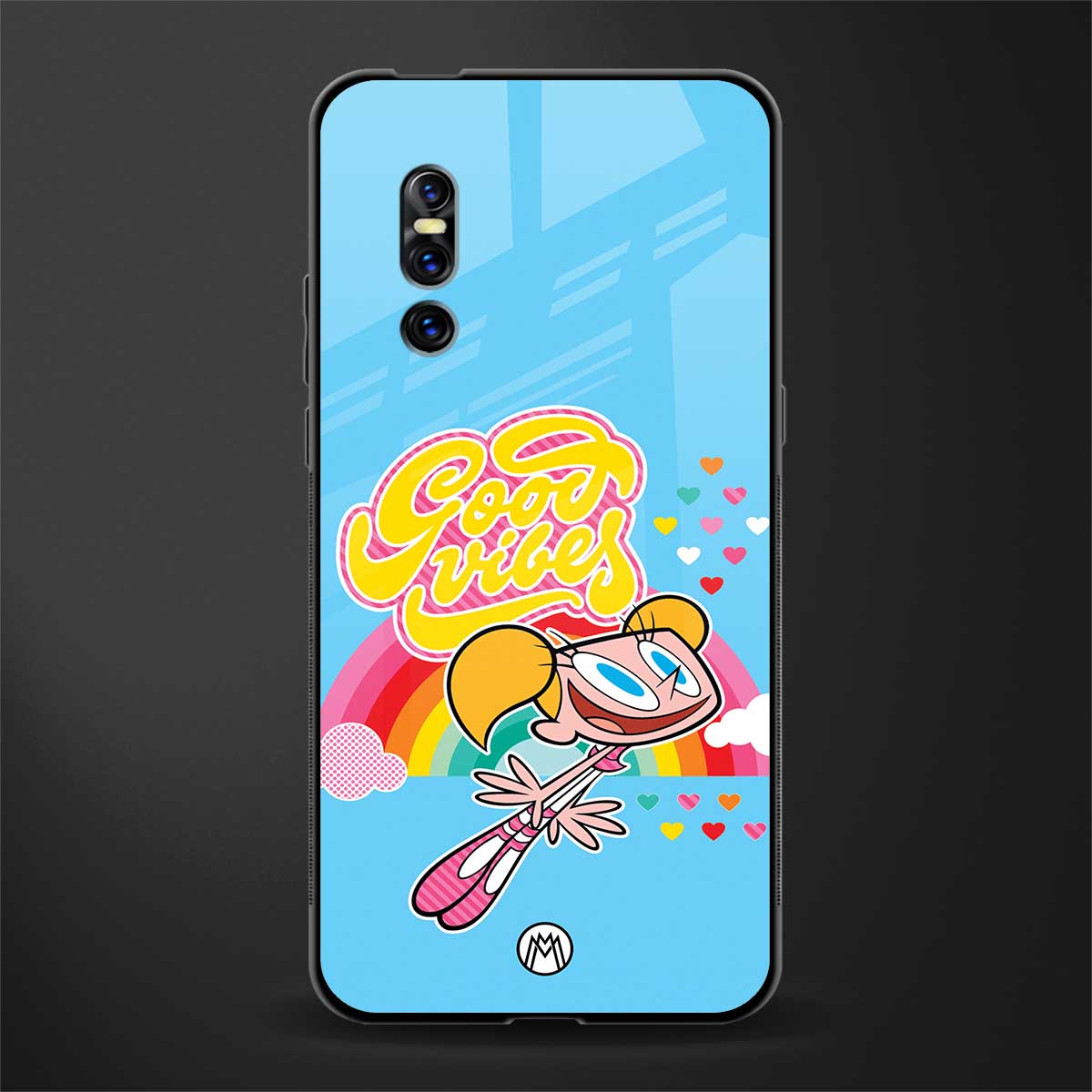 deedee good vibes glass case for vivo v15 pro image
