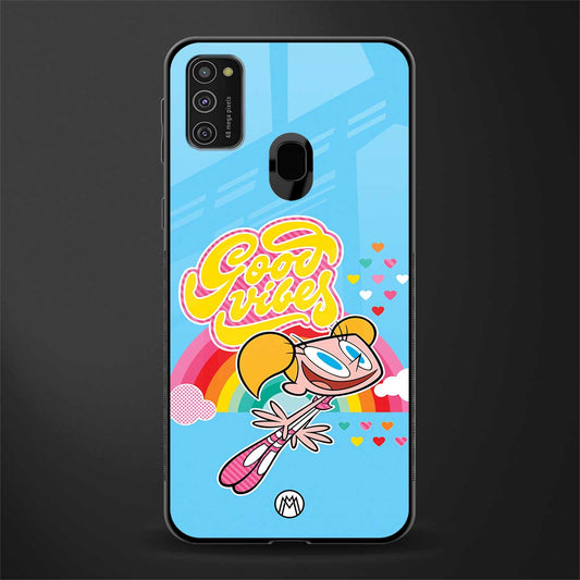 deedee good vibes glass case for samsung galaxy m21 image