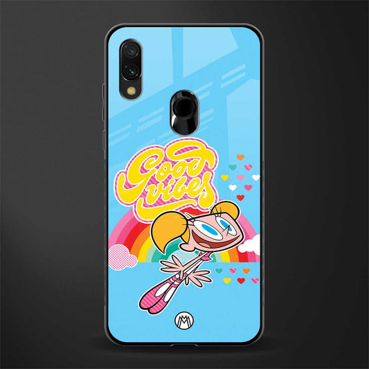 deedee good vibes glass case for redmi y3 image