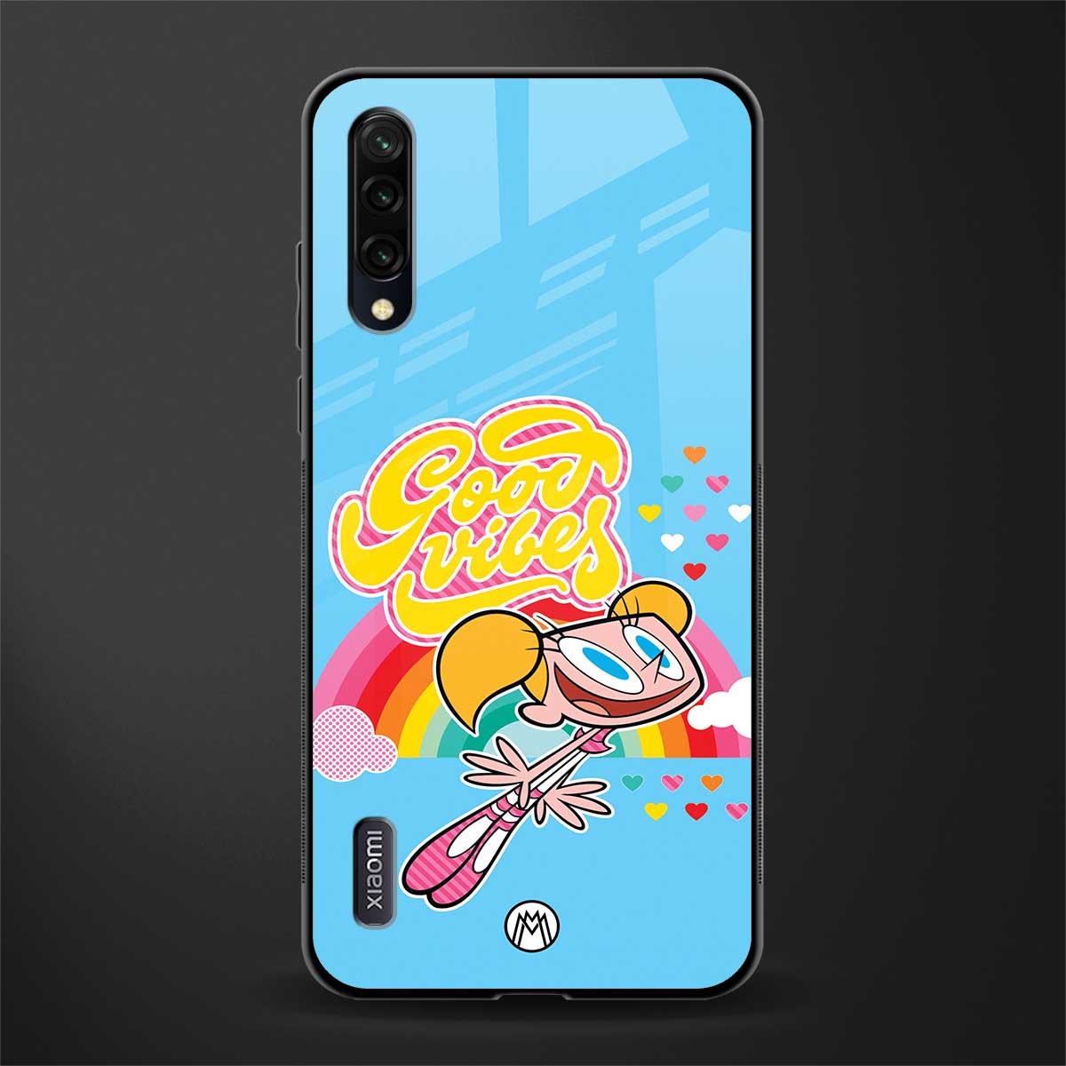 deedee good vibes glass case for mi a3 redmi a3 image