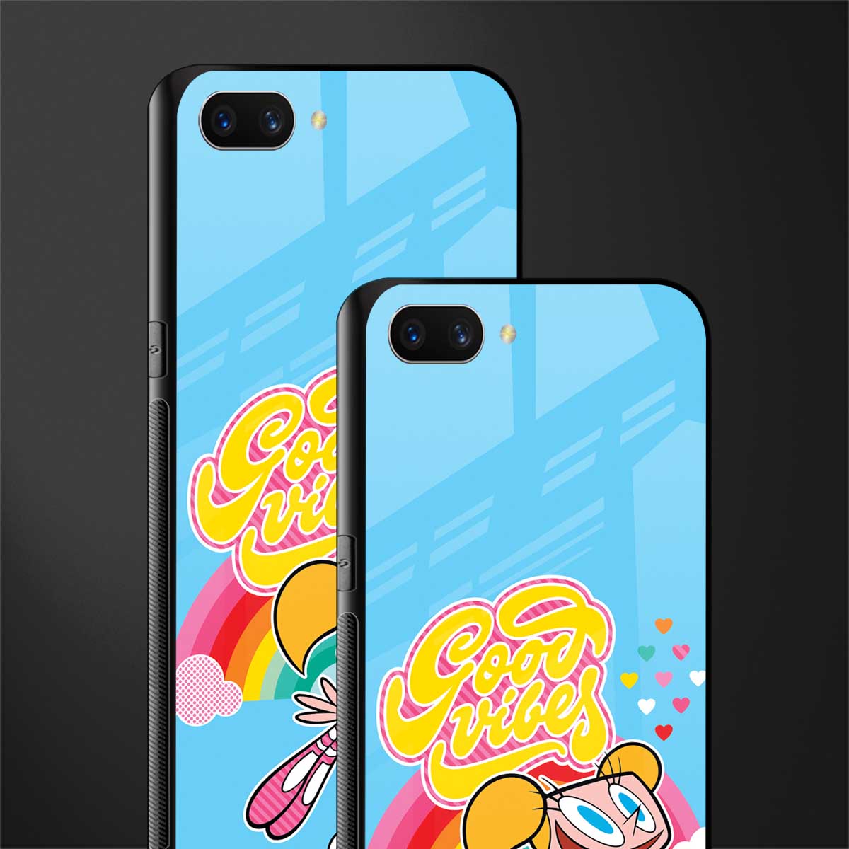 deedee good vibes glass case for oppo a3s image-2