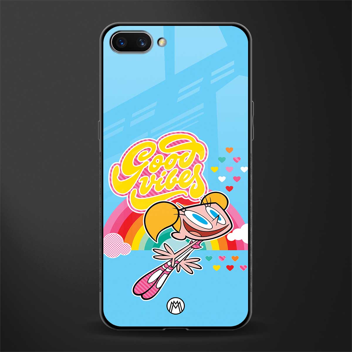 deedee good vibes glass case for oppo a3s image