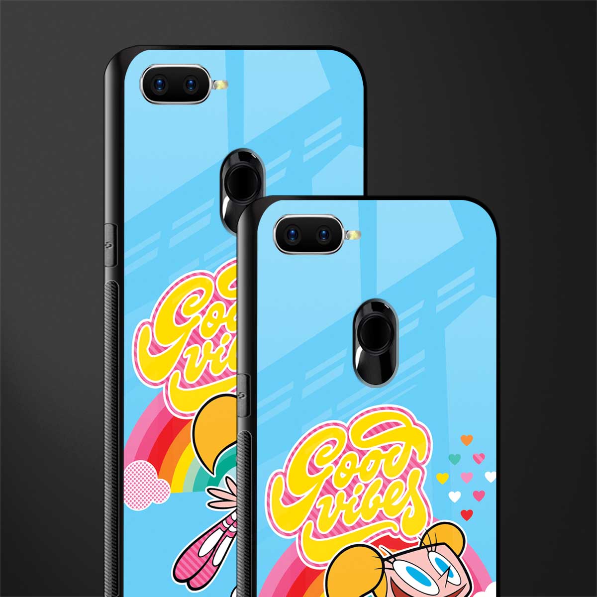 deedee good vibes glass case for oppo a7 image-2