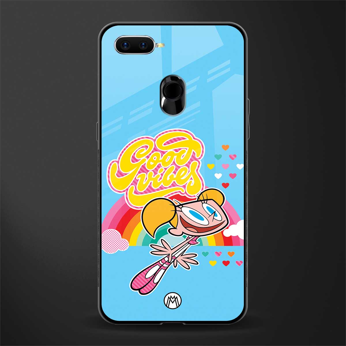 deedee good vibes glass case for oppo a7 image