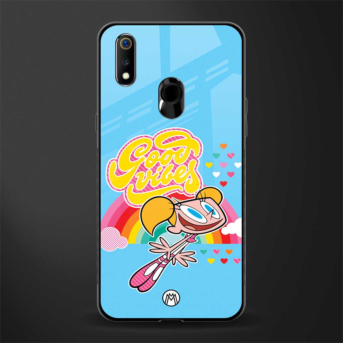 deedee good vibes glass case for realme 3 pro image