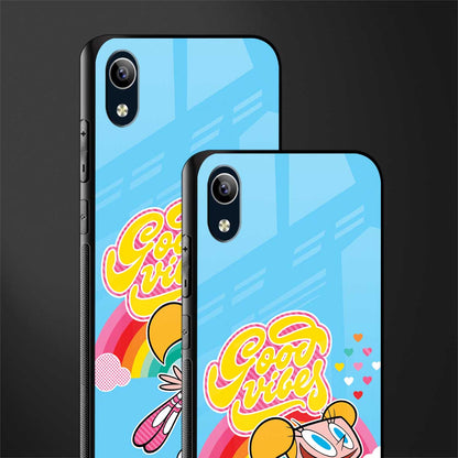 deedee good vibes glass case for vivo y1s without fingerprint image-2