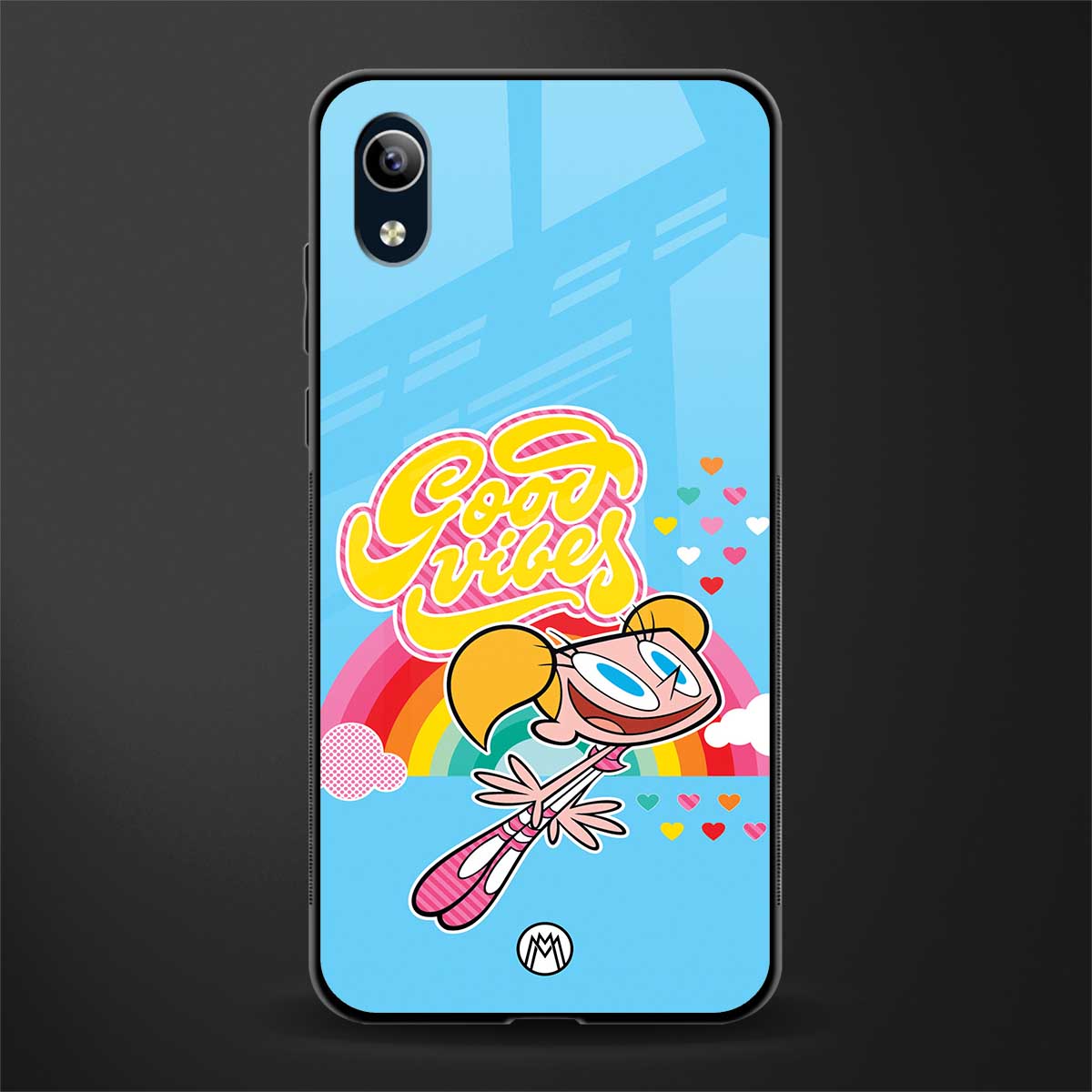deedee good vibes glass case for vivo y1s without fingerprint image