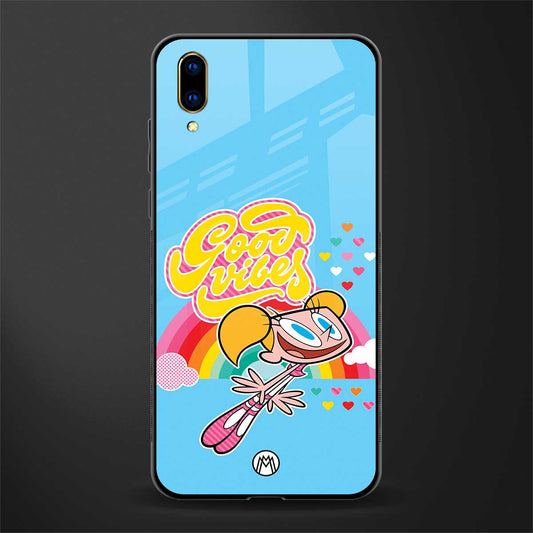 deedee good vibes glass case for vivo v11 pro image