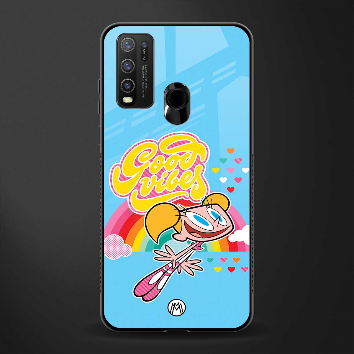 deedee good vibes glass case for vivo y50 image