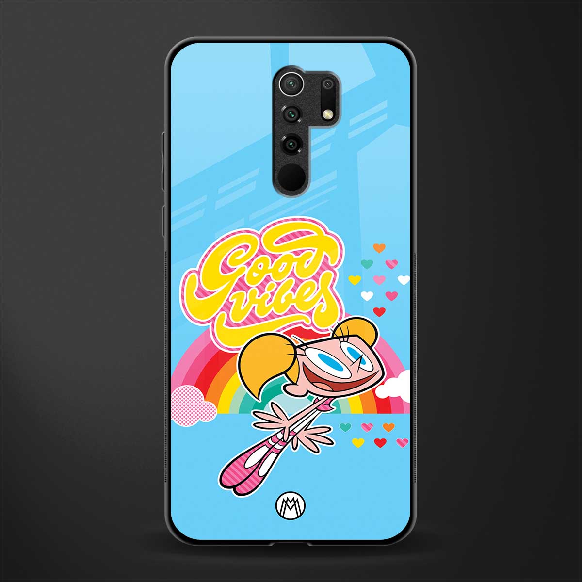 deedee good vibes glass case for poco m2 image