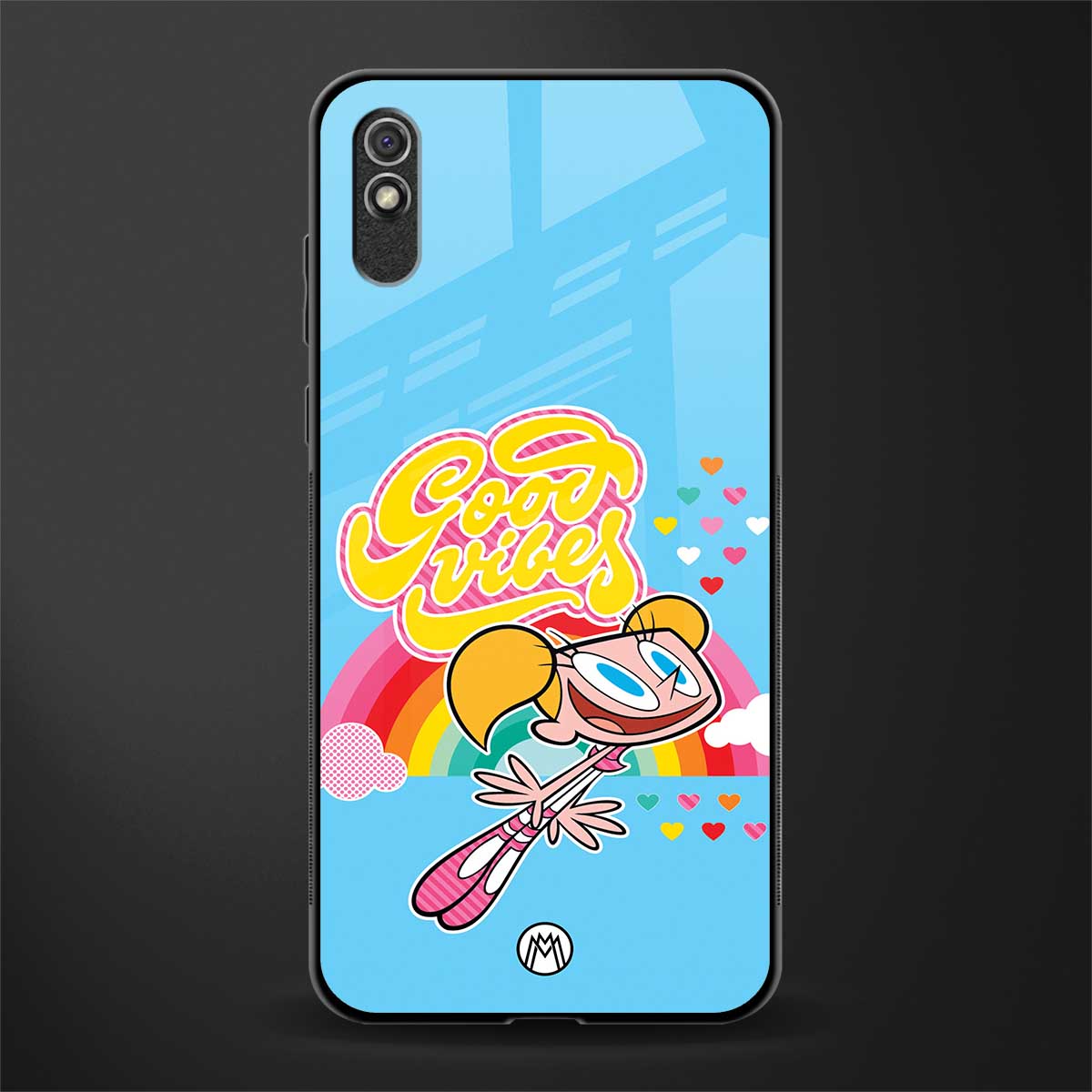 deedee good vibes glass case for redmi 9i image