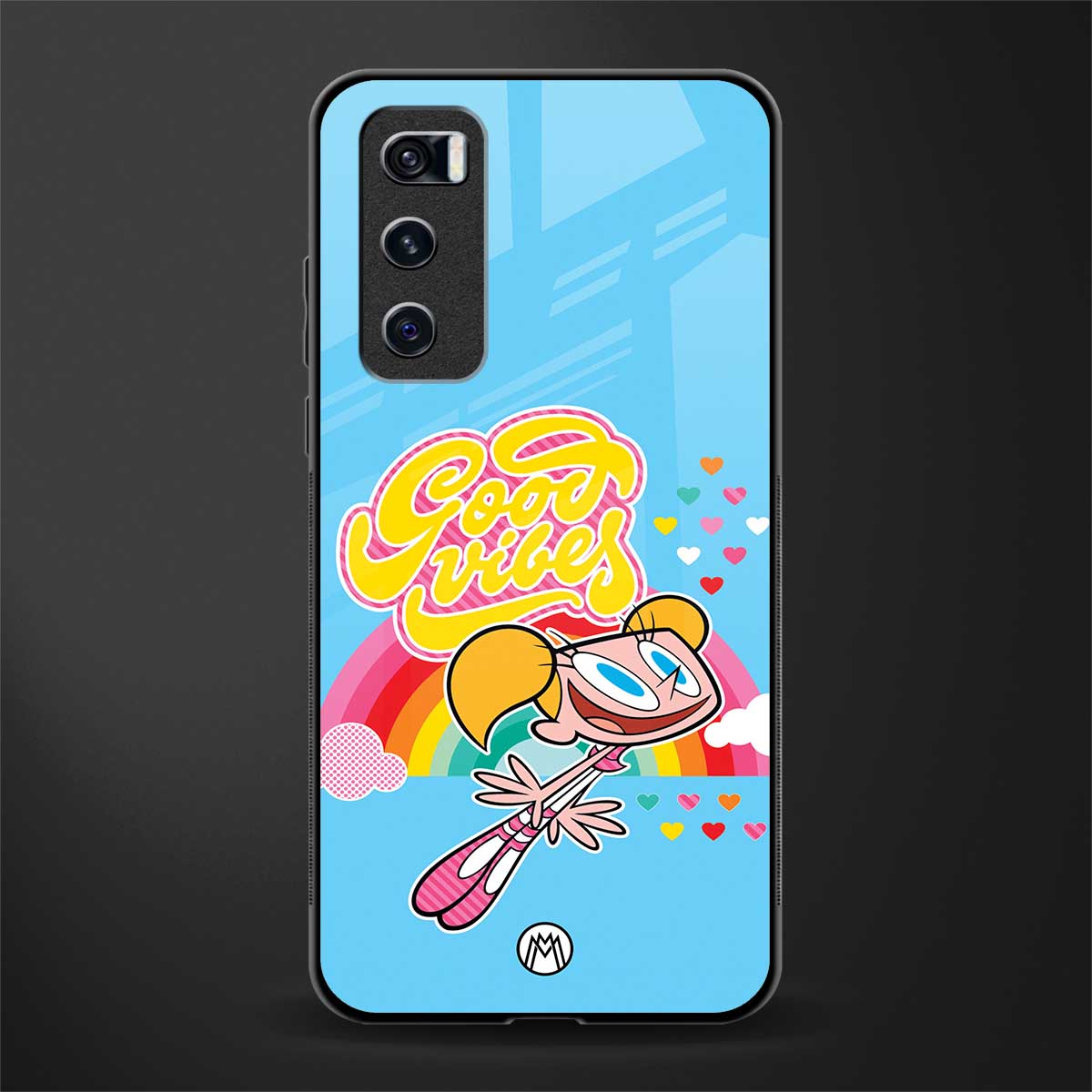 deedee good vibes glass case for vivo v20 se image