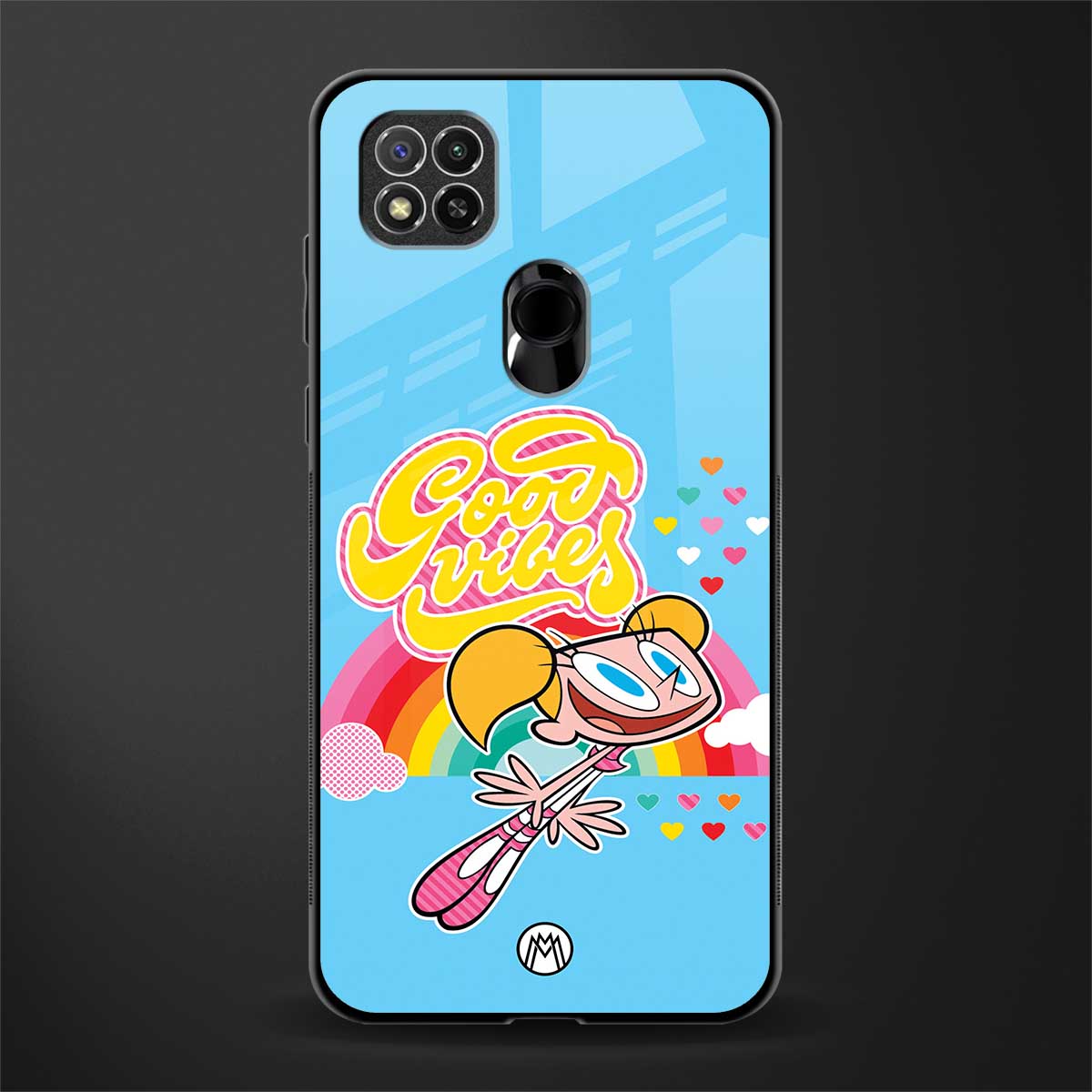 deedee good vibes glass case for redmi 9c image