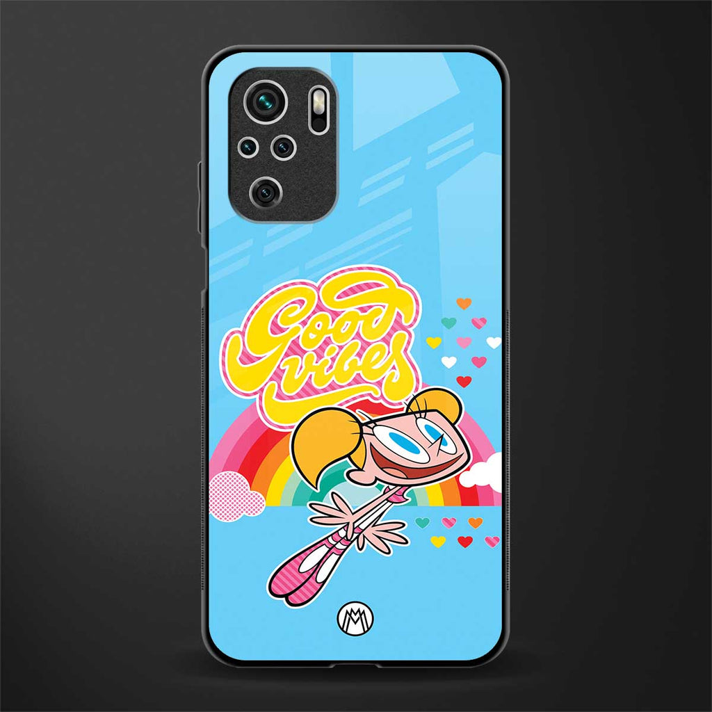 deedee good vibes glass case for redmi note 10s image